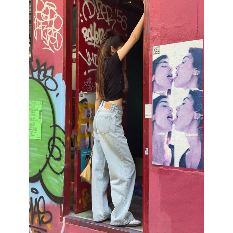 VIPH - SKY BAGGY JEANS กระบอกใหญ่ 110