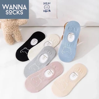 ส่งจากไทย!! ถุงเท้าข้อสั้น รุ่น TEDDY หน้าหมี สไตล์มินิมอล น่ารัก สีพื้น ถุงเท้าแฟชั่น ทำจากผ้าฝ้าย B15