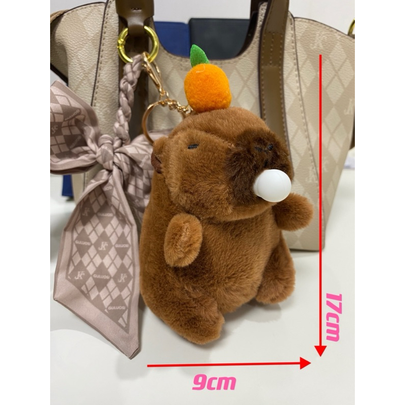 Capybaraพร้อมส่งในไทยค่ะ พวงกุญแจของเล่นตุ๊กตาคาปิบาร่า ห้อยใส่กระเป๋าทุกแบบตามที่ชอบนะคะ