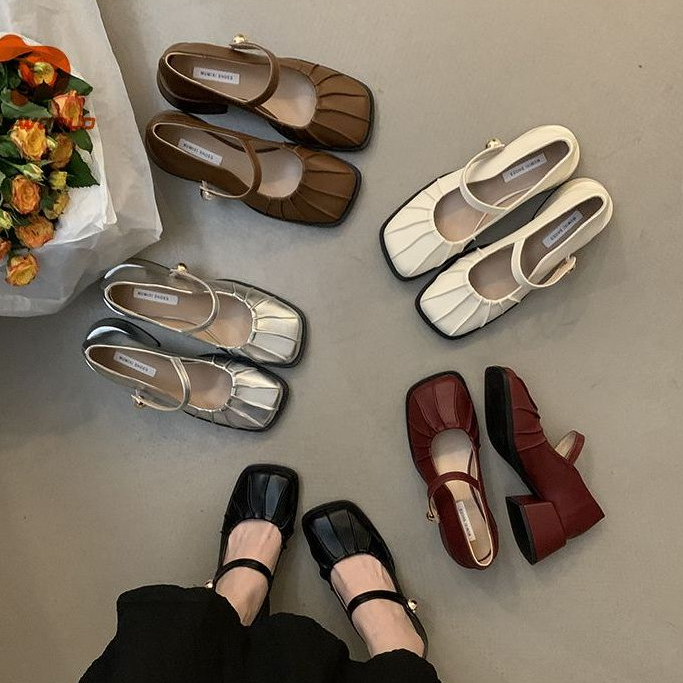 รองเท้าแมรี่เจน 🌈🌈 รองเท้า Y2K Mary Jane Shoes size:35-39