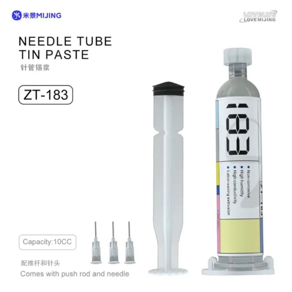 Mijing ZT-138/150/183℃ ฟลักซ์สำหรับบัดกรี SMD BGA IC PCB หลอดเข็มตะกั่วบัดกรีวางเชื่อม