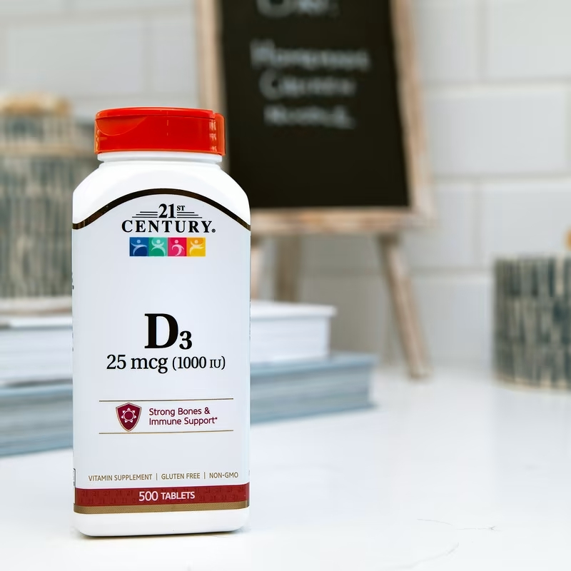 21st Century - วิตามิน D3 25 mcg (1,000 IU) 500 Tables