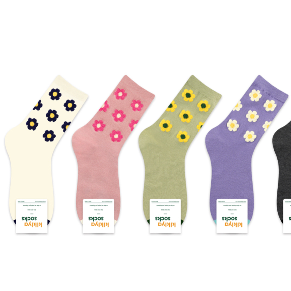 Tactel Flower socks (made in Korea)