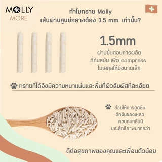 Molly Blend [ 8 แพ็ค ] ทรายเต้าหู้ สูตรพิเศษ 6:4 คุมกลิ่น เป็นก้อนไว ไร้ฝุ่น จากถั่วเหลืองธรรมชาติ ทรายแมว