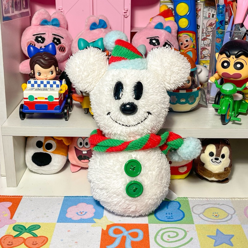 พร้อมส่ง🚚 ตุ๊กตามิกกี้เมาส์สโนว์แมน mickey mouse snowman☃️❤️💚 ป้าย tdr✨