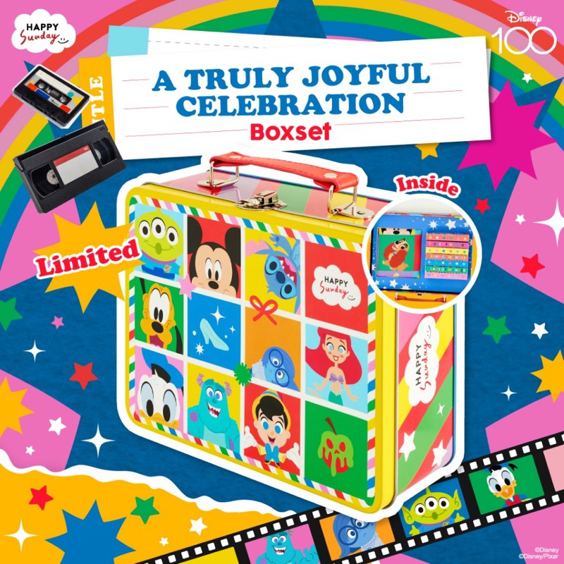 โค้ดวิดีโอลด 120 HAPPY SUNDAY เซ็ตกล่องกระดาษซับมัน + ผ้าพันคอ A TRULY JOYFUL CELEBRATION BOXSET