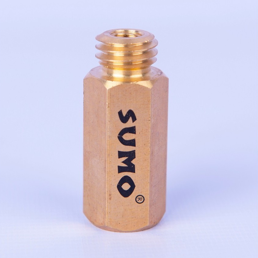 ข้อต่ออแดปเตอร์ทองเหลือง16mm, 5/8 สำหรับต่อกับเครื่องขัดสี เพื่อต่อกับลูกขัดขนแกะ 2 หน้า หรือ ต่อกับแป้นลม SUMO AUTO