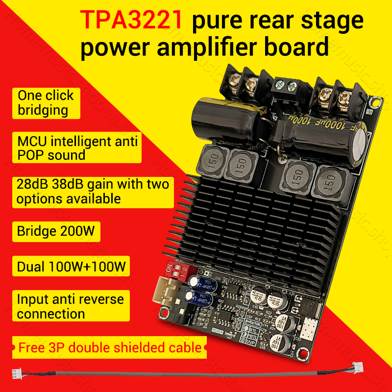 ZK2001 แท้ 100% แอมป์ขับเบส TPA3221 100W*2 DC18-30v แอมป์แยกซับ แอมป์ขับซับ แอมป์จิ๋ว2001