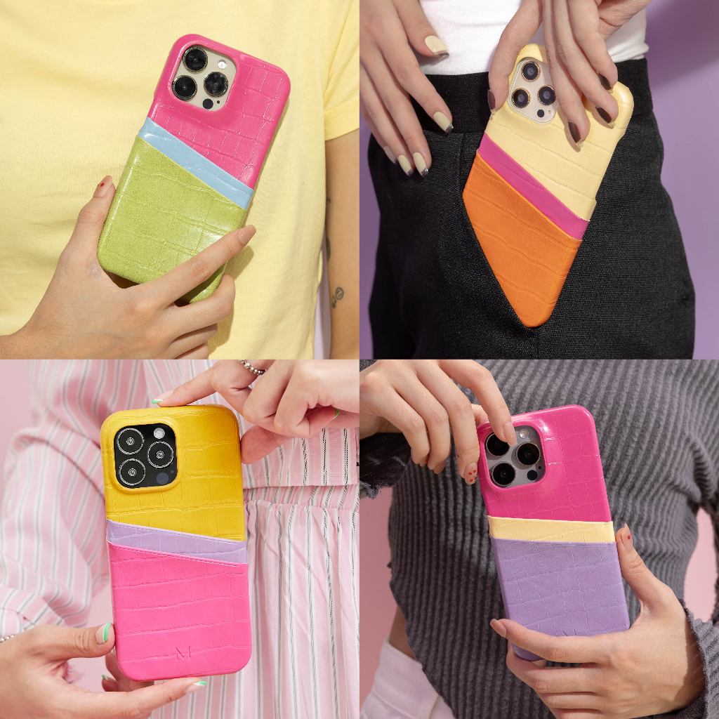(15 series)MUSE 3Tone Card Holder Phone Case COLORFUL