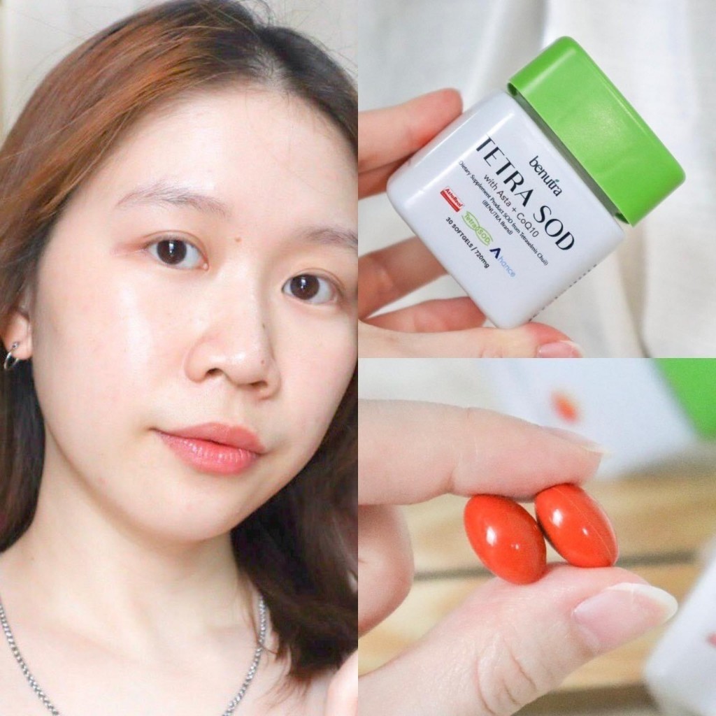 ส่งฟรี Benutra TETRA SOD with Asta+ CoQ10 PYCNOGENOL บีนูทร่า เม็ดส้มกู้ผิว ดูดซึมเร็ว ผิวฉ่ำดูโกลว์ ราคา ถูกที่สุด ดีลบีเคเค แกลเลอรีภาพที่ 6