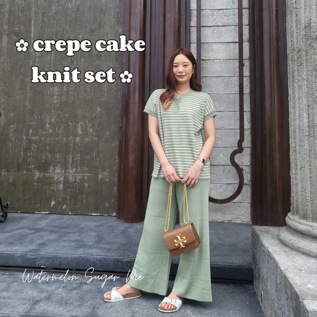 ✿ Crepe Cake Knit Set ✿ ชุดเซ็ตไหมพรม ใส่ทำงาน ใส่เที่ยว (Freesize)