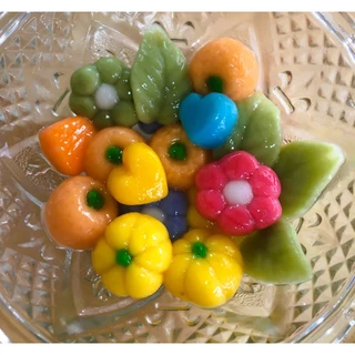 เม็ดบัวลอยแฟนซี คละรวม Home made100%ต้นตำรับสูตรคุณยายBy jasmine300กรัม