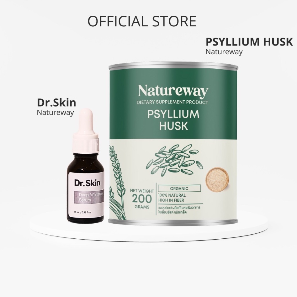Natureway Set: Dr.Skin Deep Whitening Serum + Psyllium Husk200g.