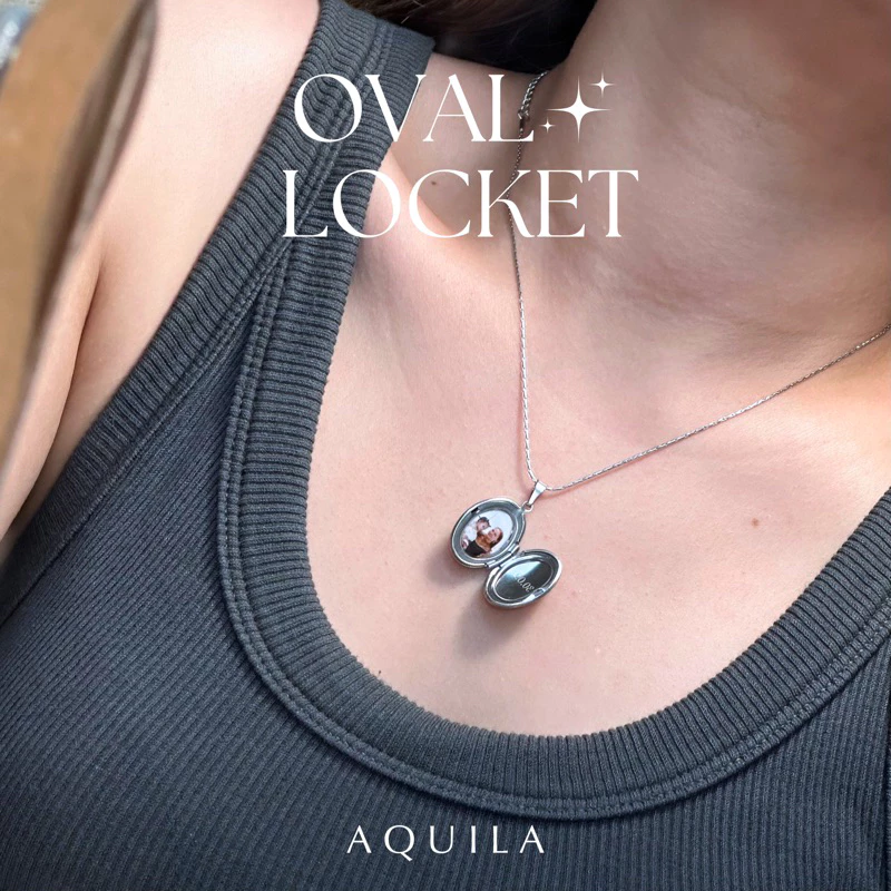 📍ผลิต 5-7 วัน📍 Oval locket • สร้อยคอจี้ล็อกเก็ตใส่ภาพ - ทรงวงรี