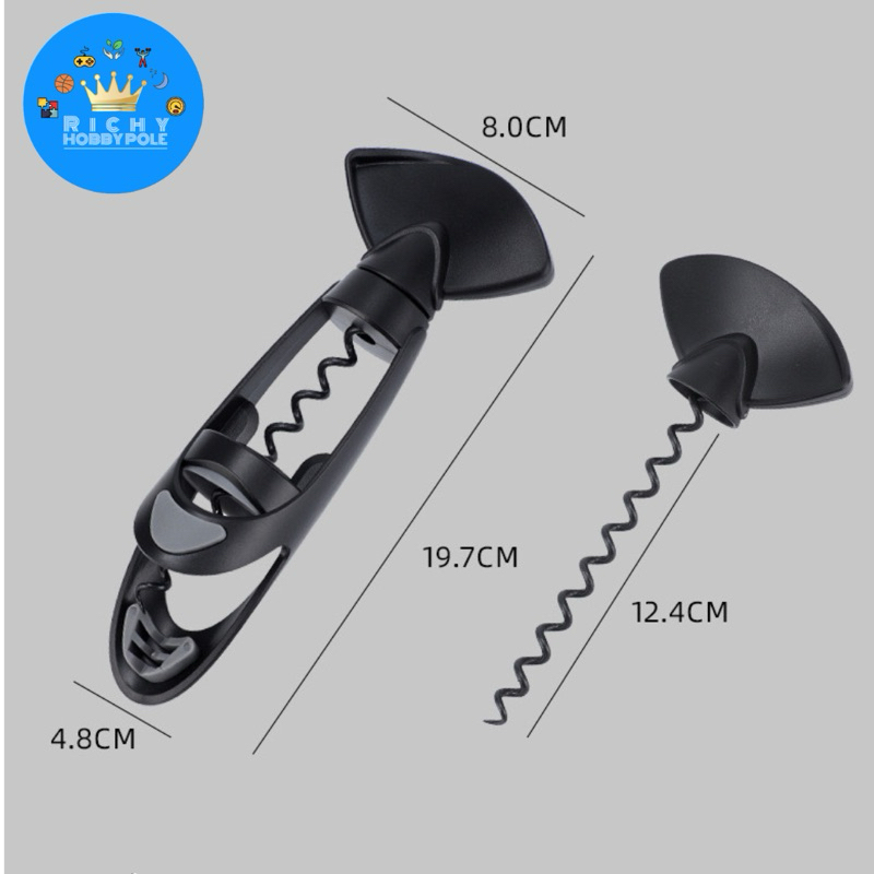 -Richy- ที่เปิดขวดไวน์ แบบหมุนเกลียว ใช้ง่ายไม่ต้องงัดขวด ปลอดภัยกว่า - รูปที่ 4