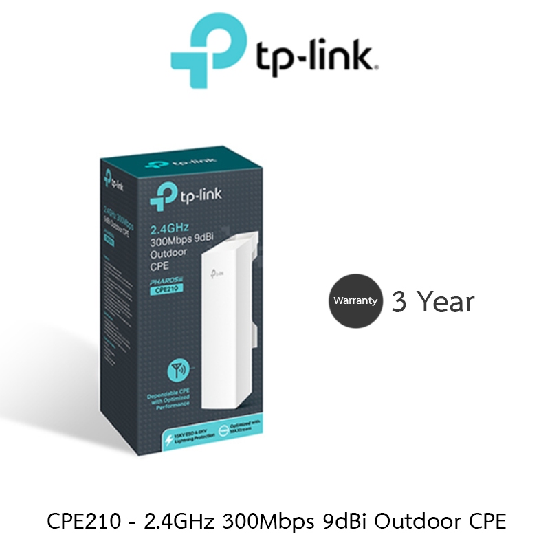 TP-Link Access Point Outdoor Wireless N300 (2.4GHz) 9dBi รุ่น CPE210