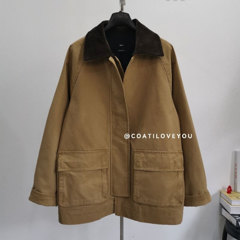 MANGO​ OVER​SIZE​D COTTON​ JACKET​S