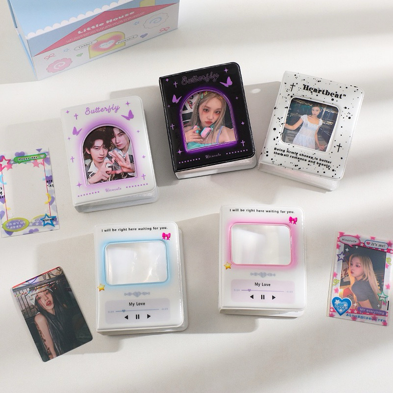 พร้อมส่ง🇹🇭แฟ้มการ์ดลายผีเสื้อ MP3 40ช่อง Hisocute แฟ้มการ์ดเล่ม แฟ้ม3นิ้ว สมุดการ์ด (AB) #L6