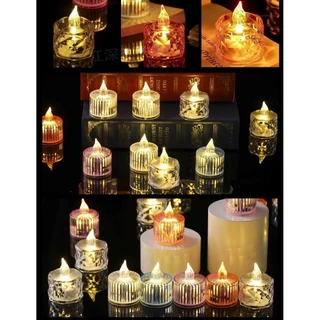 ไฟเทียนจำลอง ไฟ LED ให้แสงสีวอร์มไวท์ 3ลาย ใช้งานได้เสมือนเทียนจริง แต่ปลอดภัย ไม่ร้อน ไม่อันตราย