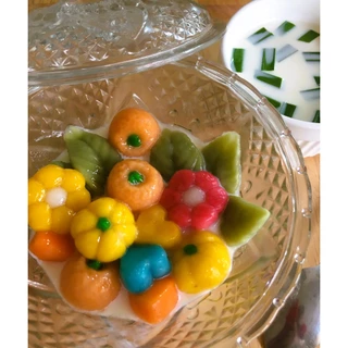 เม็ดบัวลอยแฟนซี คละรวม Home made100%ต้นตำรับสูตรคุณยายBy jasmine300กรัม