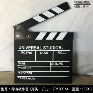 F2C กระดานสเลทคัทฉากภาพยนตร์ พร็อพถ่ายรูปมินิมอล สำหรับถ่ายหนังสามารถเขียนและลบได้ Movie Slate Film