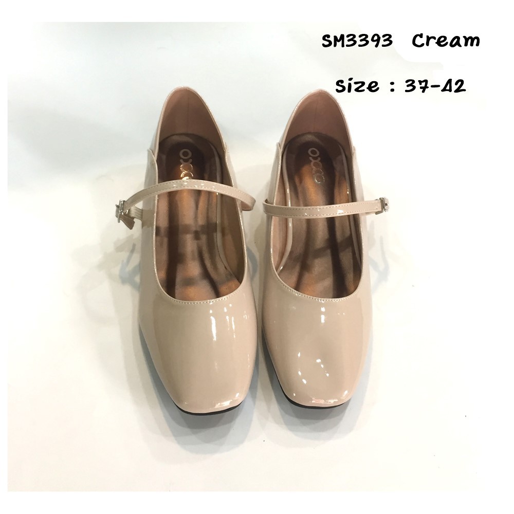 prettycomfort รองเท้าแมรี่เจน Mary Jane ผู้หญิง หนังแก้วทรงหัวตัด ส้นสูง1นิ้ว พี้นนิ่มใส่สบาย SM3393 ราคา ถูกที่สุด ดีลบีเคเค แกลเลอรีภาพที่ 3