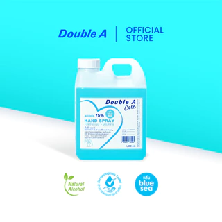[1,000 ml] Double A Care แอลกอฮอล์ล้างมือแบบน้ำ กลิ่น Blue sea แอลกอฮอล์ 75% ขนาด 1,000 ml 1 แกลลอน