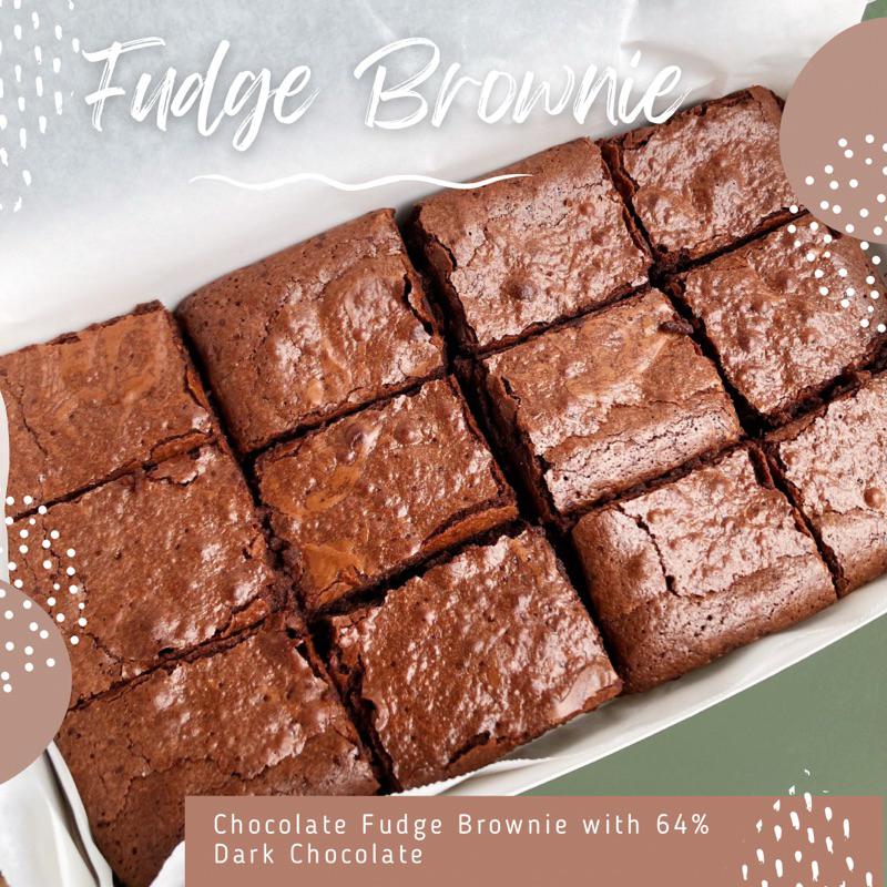 ฟัดจ์บราวนี่ดาร์คช็อคโกแลต/Fudge Brownie ขนาด 350 กรัม