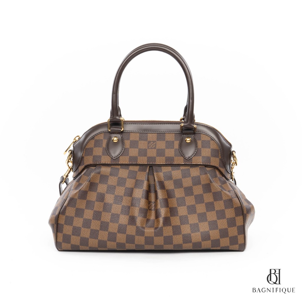 L V TREVI PM BROWN DAMIER CANVAS GHW