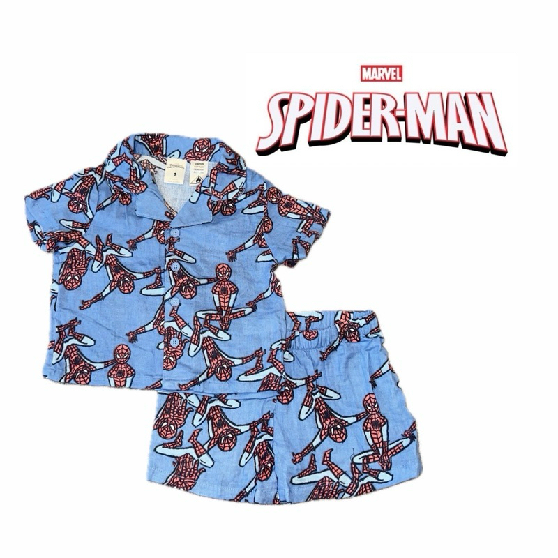 Marvel spiderman ชุดเซตคอปกน้ำเงิน *2/3/4/5/8y