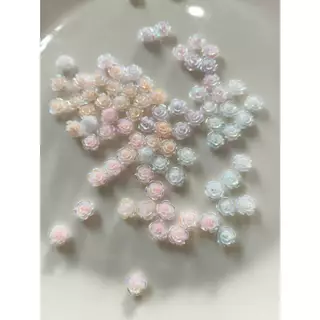 I2.ดอกไม้ตกแต่งเล็บ ดอกไม้วิบวับ หนึ่งถุงมี 20 ชิ้น สีสวยมากกกกกก