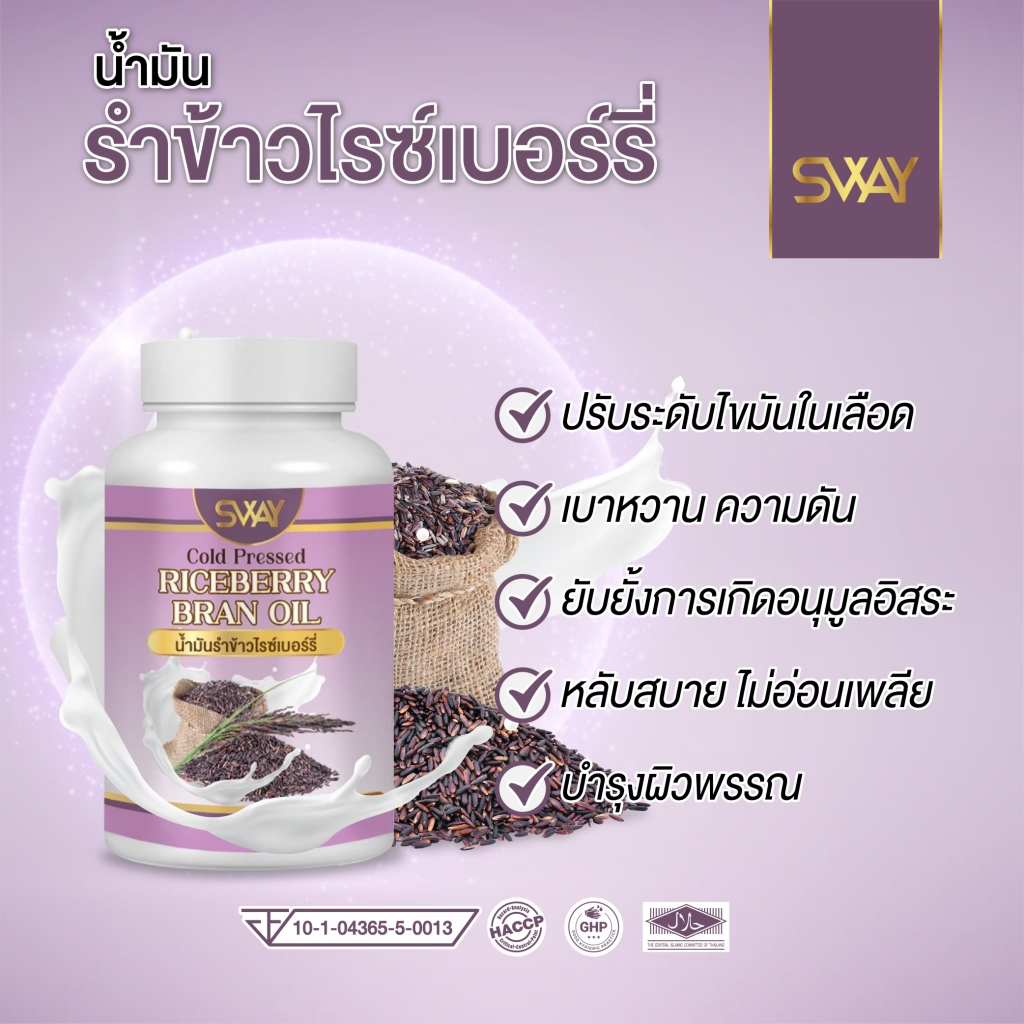 น้ำมันรำข้าว ไรซ์เบอร์รี่สกัดเย็น (Rice Bran Oil) เม็ดซอฟเจล ส่งตรงจากโรงงาน - รูปที่ 5