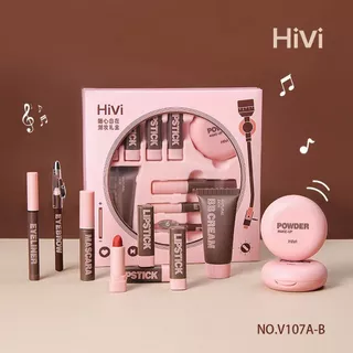 {เซต} HiVi 6IN1 Fashion Make-up Music Gift Set เซตเครื่องสำอาง เนียนนุ่ม ครีเอทลุคแมทต์ให้ใบหน้า