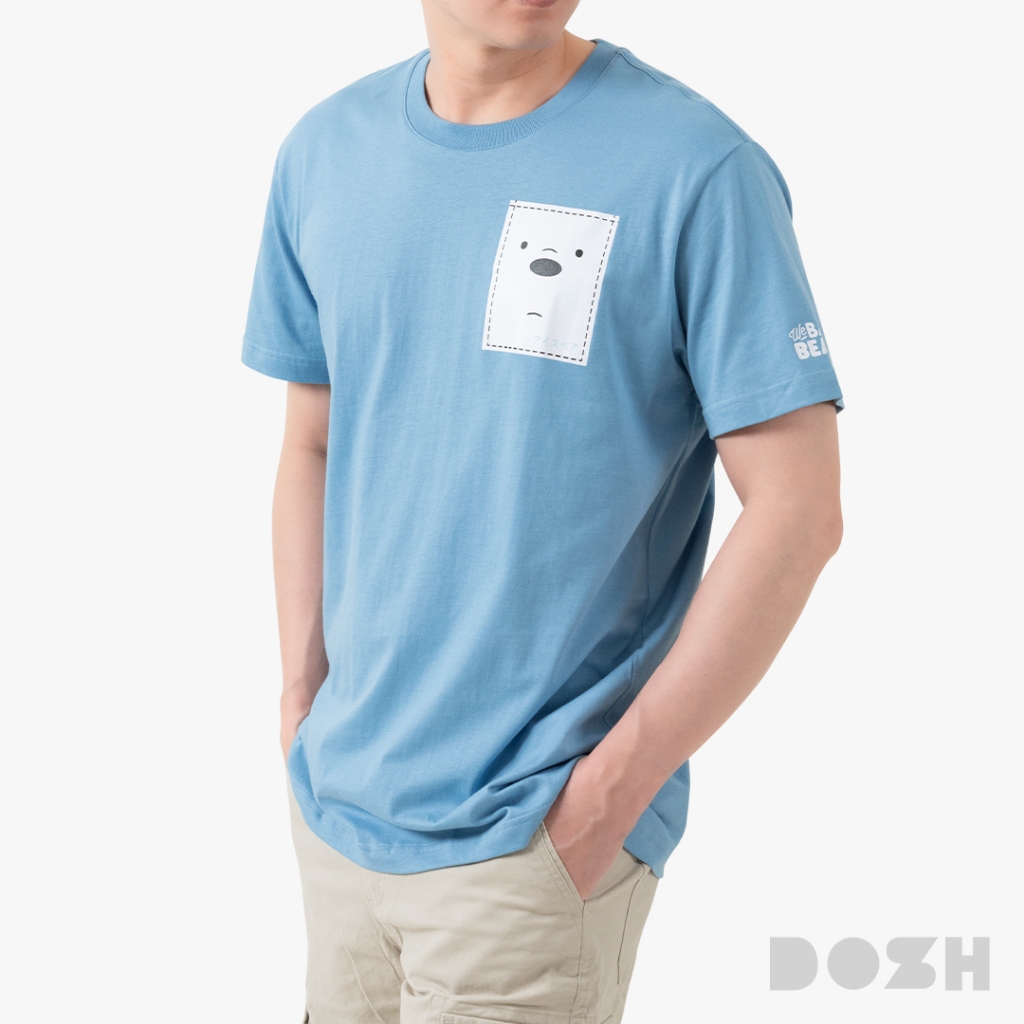 DOSH MEN'S T-SHIRTS WE BARE BEARS เสื้อยืดคอกลมผู้ชาย DBBMT5065-BU24