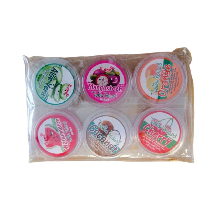 ไอลีนลิป แพ็ค 6 ชิ้น ลิปบาล์มผลไม้