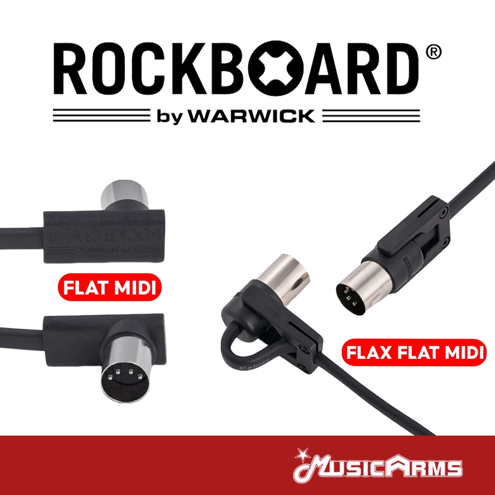 Rockboard FlaX Plug MIDI Cable / RockBoard Flat MIDI Cable สายมิดี้ความยาว 30 CM / 60 CM Music Arms