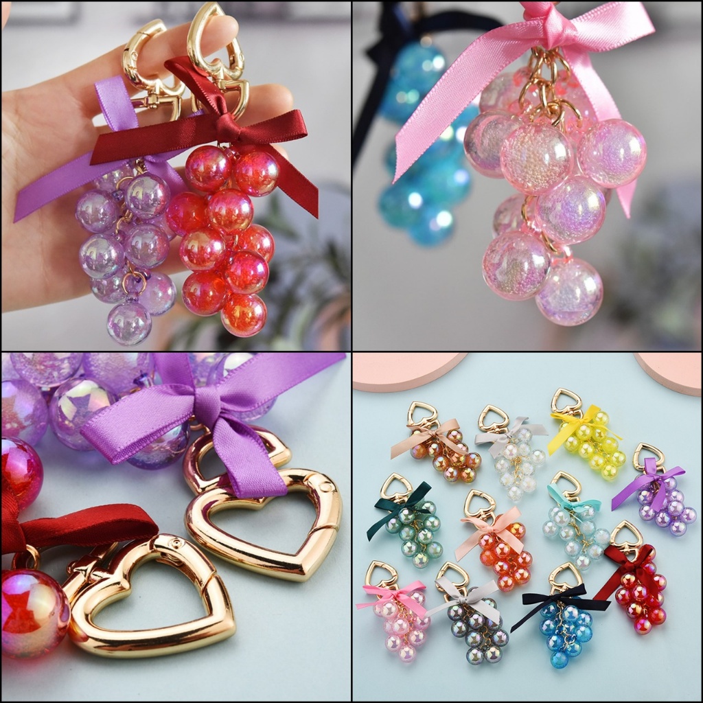 🌈NEW พวงกุญแจ องุ่นคริสตัล (((พร้อมส่ง)))