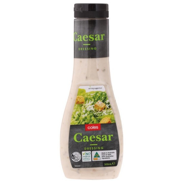 Coles Caesar Dressing 300ml. โคลส์ น้ำสลัด ซีซาร์