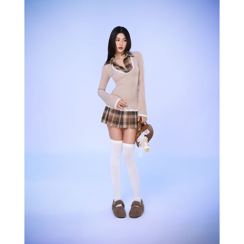 พร้อมส่งแบรนด์เวียดนาม Sodope pazazi dress (Brown🤎)