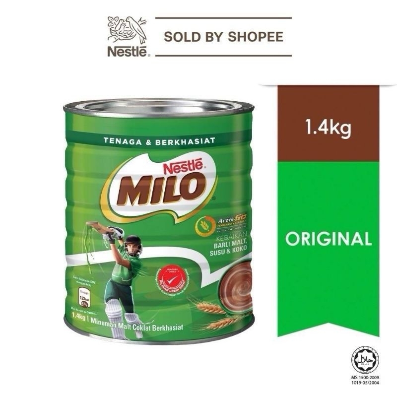 พร้อมส่งMilo ขนาด 1.4KG กระป๋องใหญ่ สำหรับชงเครื่องดื่มได้ทั้งร้อนและเย็น