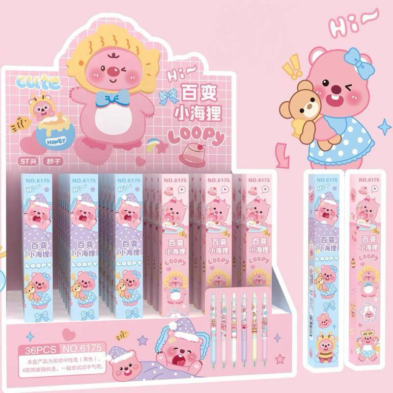 [สินค้าพร้อมส่ง]💓ปากกากล่องสุ่มลาย💓ลายการ์ตูนยอดฮิต💓น่ารัก 36ด้าม💓หมึกน้ำเงิน💓มีหลายลายให้เลือก (ยกเ