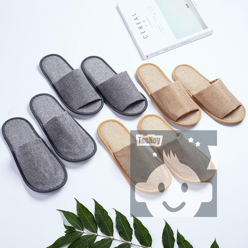 รองเท้าใส่ในบ้าน สำหรับใช้แล้วทิ้ง (อย่างหนา) มี2สีให้เลือก 👞แบบเปิดเท้า/หุ้มเท้า tn99