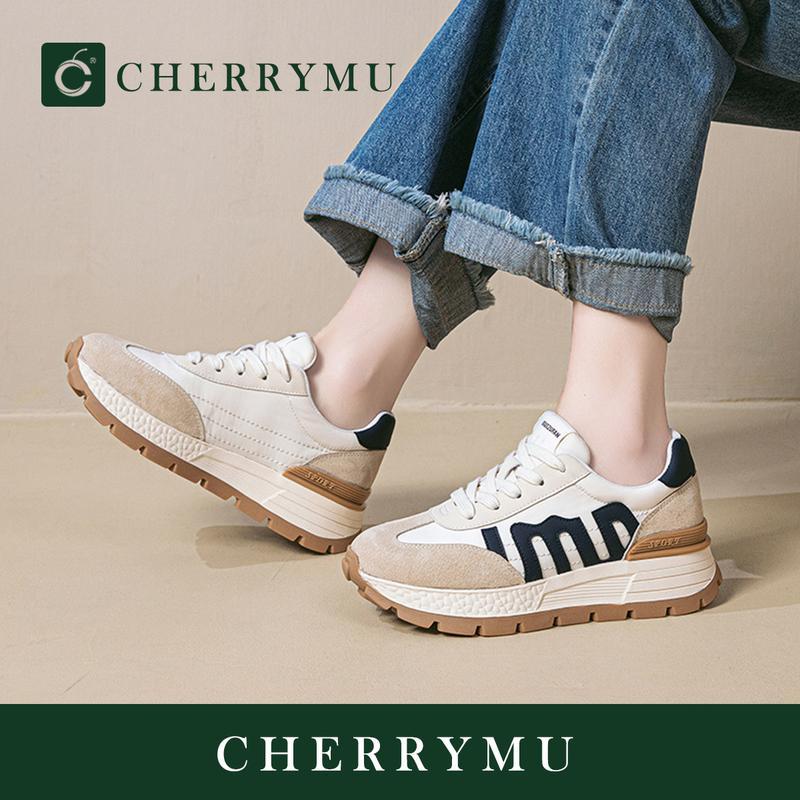 CHERRYMU รุ่นCM138 รองเท้าผ้าใบแฟชั่น ผ้าใบหนังกลับ