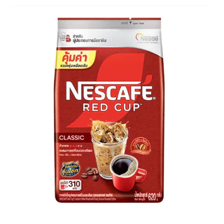 กาแฟสำเร็จรูป เนสกาแฟ เรดคัพ ถุงใหญ่ 620กรัม & ถุงเล็ก 220 กรัม (Nescafe Red Cup) ผสมกาแฟคั่วบดละเอียด ผงชงกาแฟ