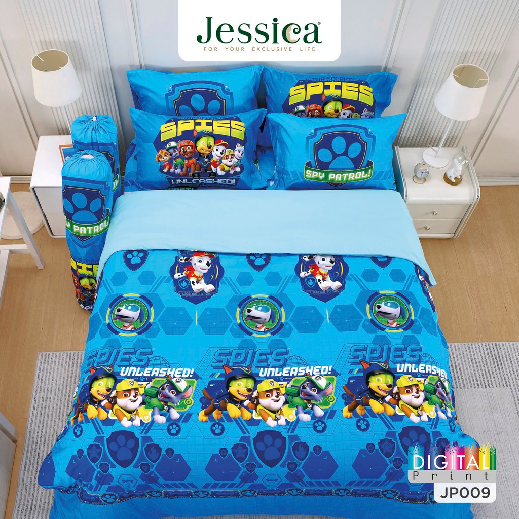 [New] Jessica PAW Patrol JP009 ลิขสิทธิ์แท้ เจสสิก้าพิมพ์ลายดิจิตอล ชุดเครื่องนอน ผ้าปูที่นอน ผ้าห่ม