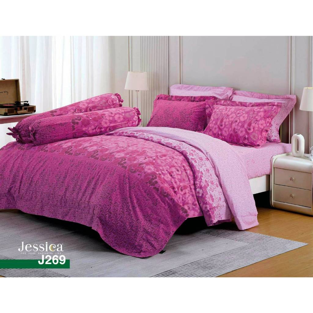 JESSICA (J267-272)ผ้านวม พร้อม ผ้าปู ที่นอน เจสสิก้า 3.5 ฟุต5 ฟุต 6 ฟุต ท+นวมทั้งชุดJ 267 268 269 27