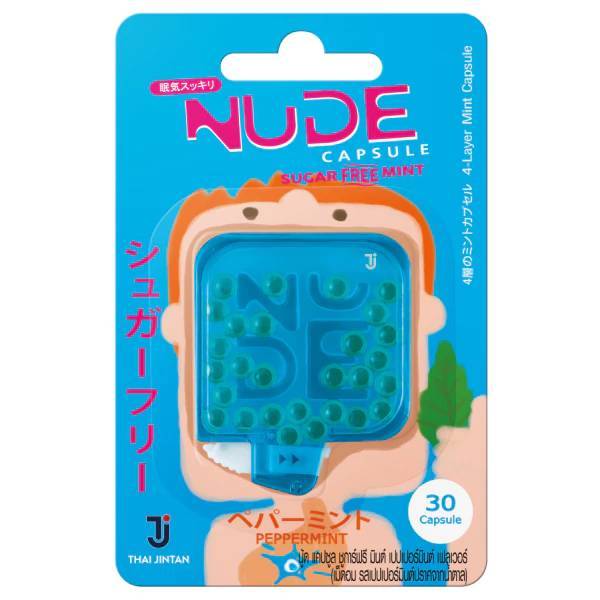 NUDE Capsule นู๊ด แคปซูล ชูการ์ฟรี เม็ดอมดับกลิ่นปาก รสเปปเปอร์มินต์มินต์ รสแบล็คสเปียร์มินต ยินตัน - รูปที่ 2