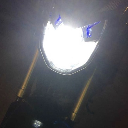 หลอดไฟหน้า LED แบบแท่ง มอเตอร์ไซค์ ขั้วกลม2จุด (สว่างเพิ่ม 100%) H6-8 40W 12v 1หลอด - รูปที่ 6