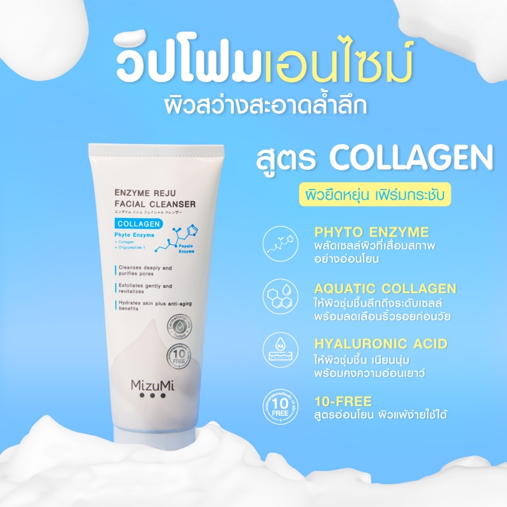 MizuMi Enzyme Reju Facial Cleanser มิซึมิ วิปโฟมฟองนุ่ม (1 หลอด 100 ml) - รูปที่ 2