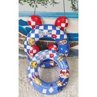 ห่วงยางเป่าลม ลายการ์ตูนสีฟ้ามีหู A2026-A2027